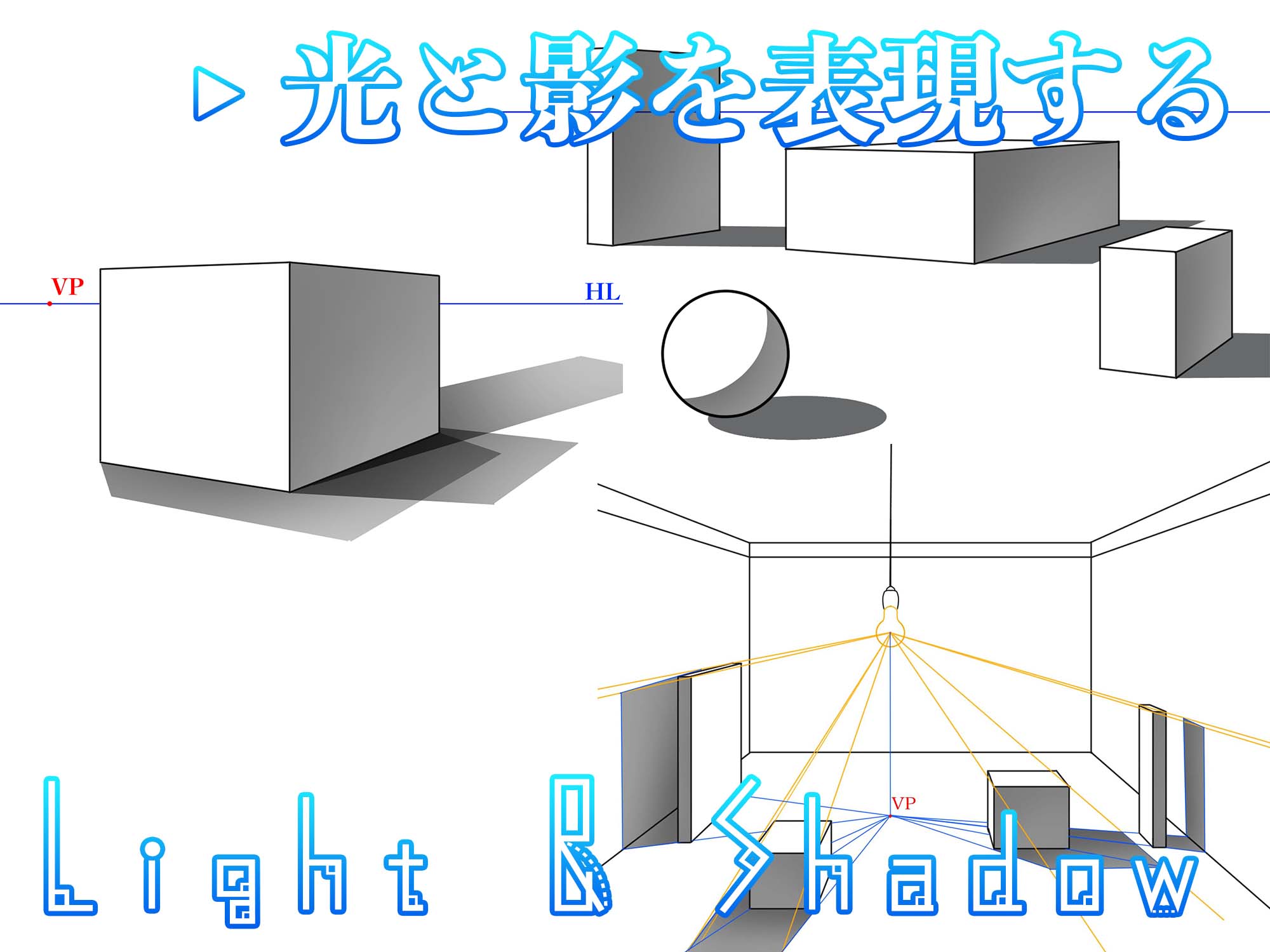 パースを応用して光と影を表現する方法まとめ ナツヲカケル 兼業クリエイター雑記