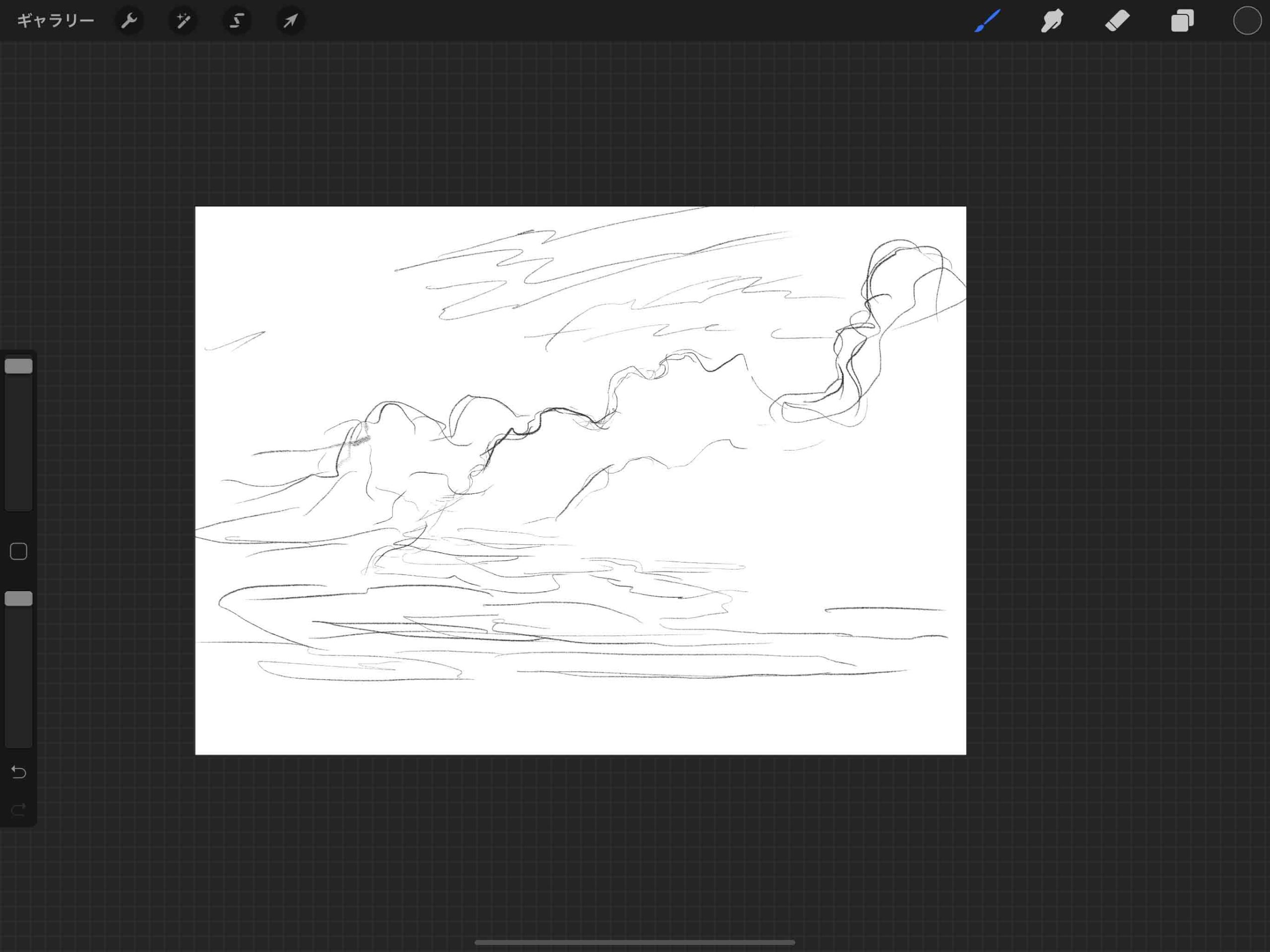 サクッと描ける雲素材の描き方 Procreate ナツヲカケル 兼業クリエイター雑記