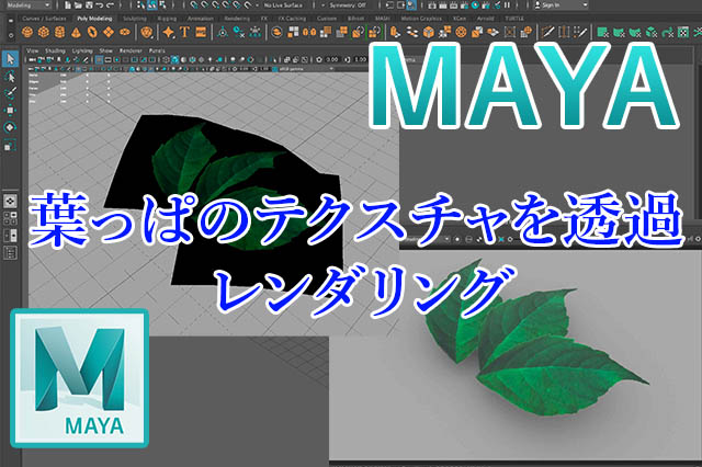 Maya 植物のテクスチャをマスクで透過させる手順 ナツヲカケル 兼業クリエイター雑記