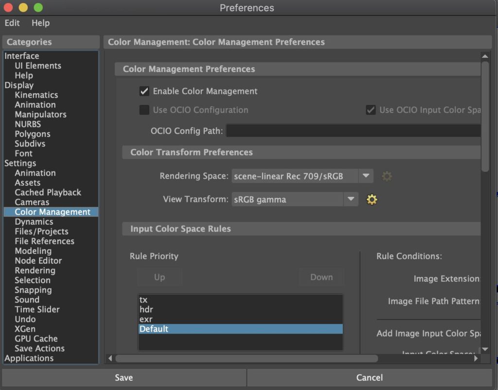 【MAYA】カラースペースを変更できない場合の解決策 | ナツヲカケル−兼業クリエイター雑記−