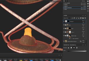 発光部分をポリゴンフィル