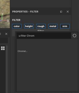 Chromaticフィルターを追加