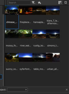 HDRIがライブラリフォルダにフィルタリング表示される