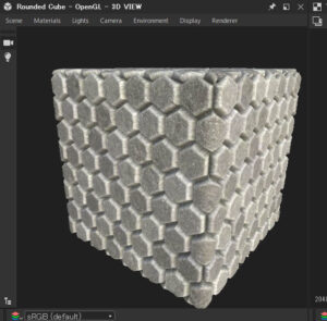 Heightマップを設定した状態のシーン