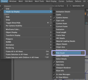 PolyCountを表示