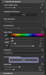 UseWindowResolutionをFalseに