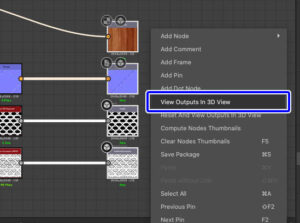 outputを3Dビューで表示