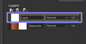 何もないレイヤーを作成した場合
