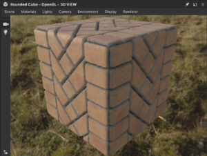 石畳のマテリアルを設定